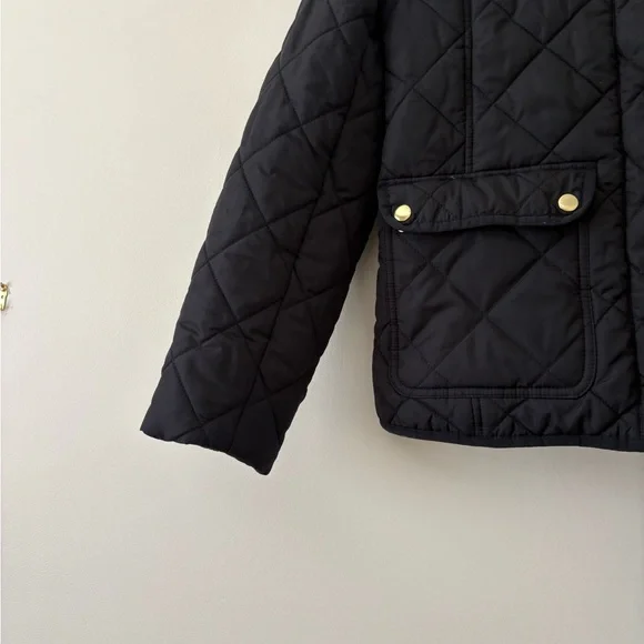 J. Crew Black Quilted Jacket with Gold Accents Size S - Picture 4 of 12